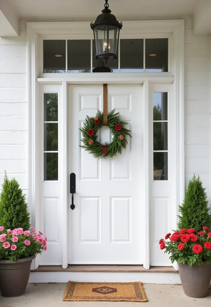 25+ Front Door Paint Colors to Make a Striking First Impression 10 25+ Front Door Paint Colors to Make a Striking First Impression - 10. Crisp White