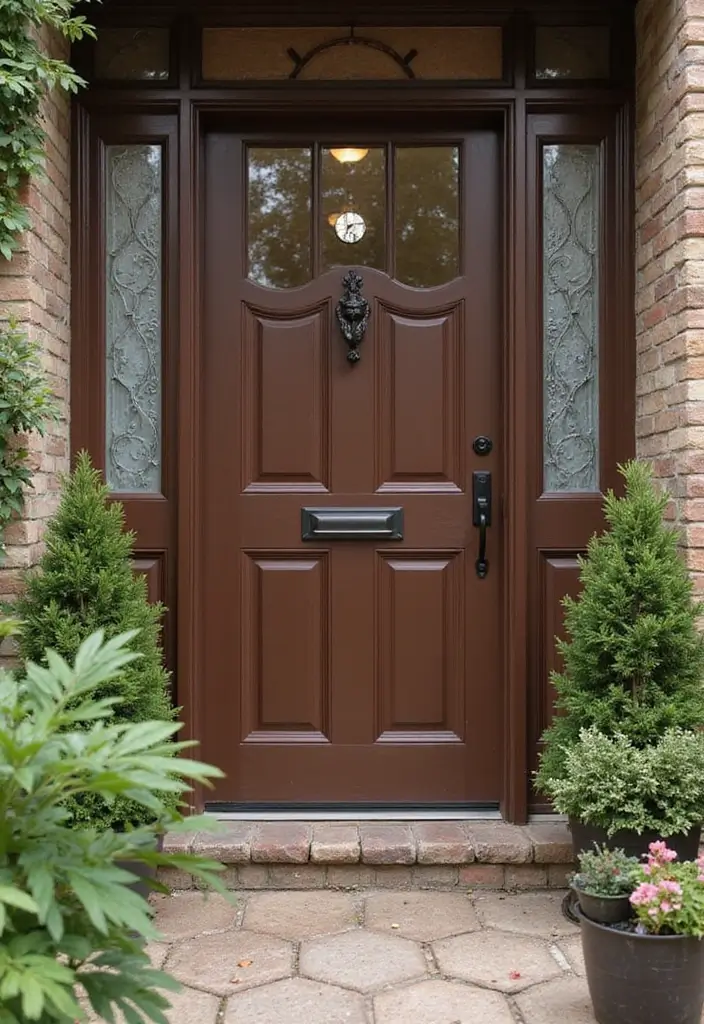 25+ Front Door Paint Colors to Make a Striking First Impression 11 25+ Front Door Paint Colors to Make a Striking First Impression - 11. Warm Chocolate Brown