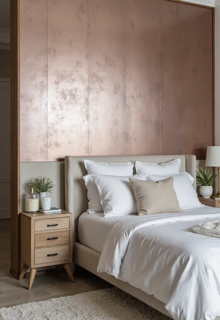 25 Fun Girls Room Paint Ideas with Pops of Color - 12. Classy Metallics