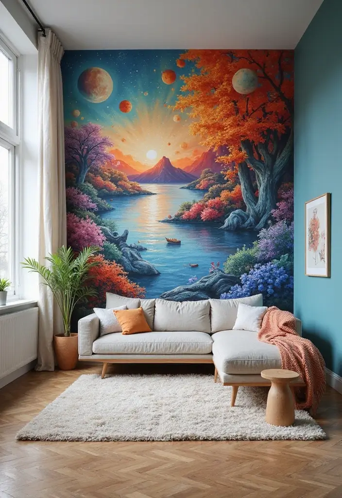 25 Funky Wall Paint Ideas That Add Personality to Your Room - 10. Artsy Murals