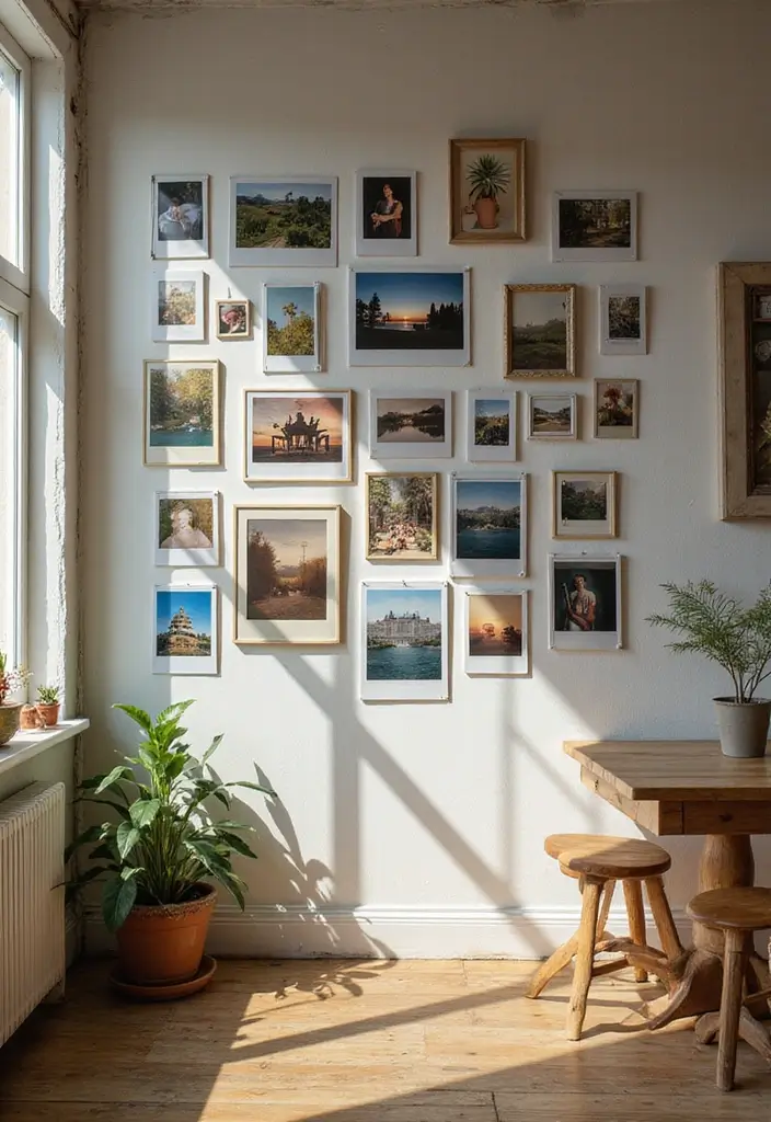25 Funky Wall Paint Ideas That Add Personality to Your Room - 15. Retro Polaroids
