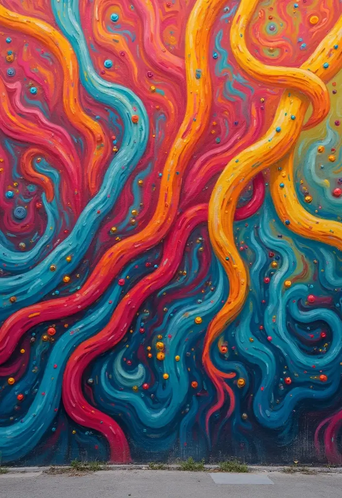 25 Funky Wall Paint Ideas That Add Personality to Your Room - 17. Twisted Lines