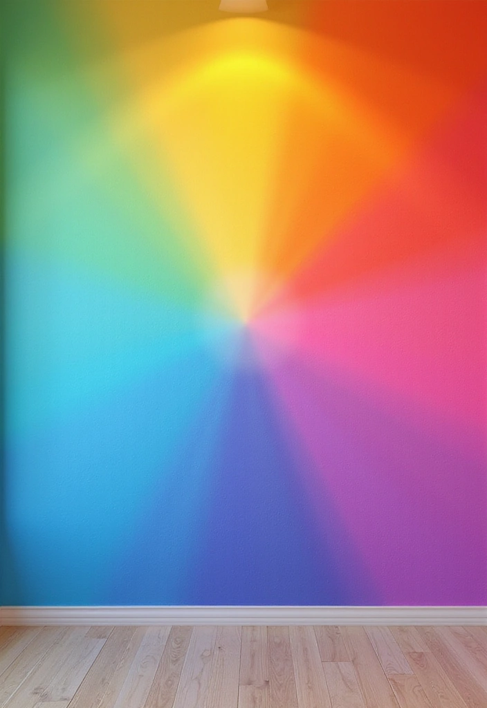 25 Funky Wall Paint Ideas That Add Personality to Your Room - 18. Rainbow Spectrum