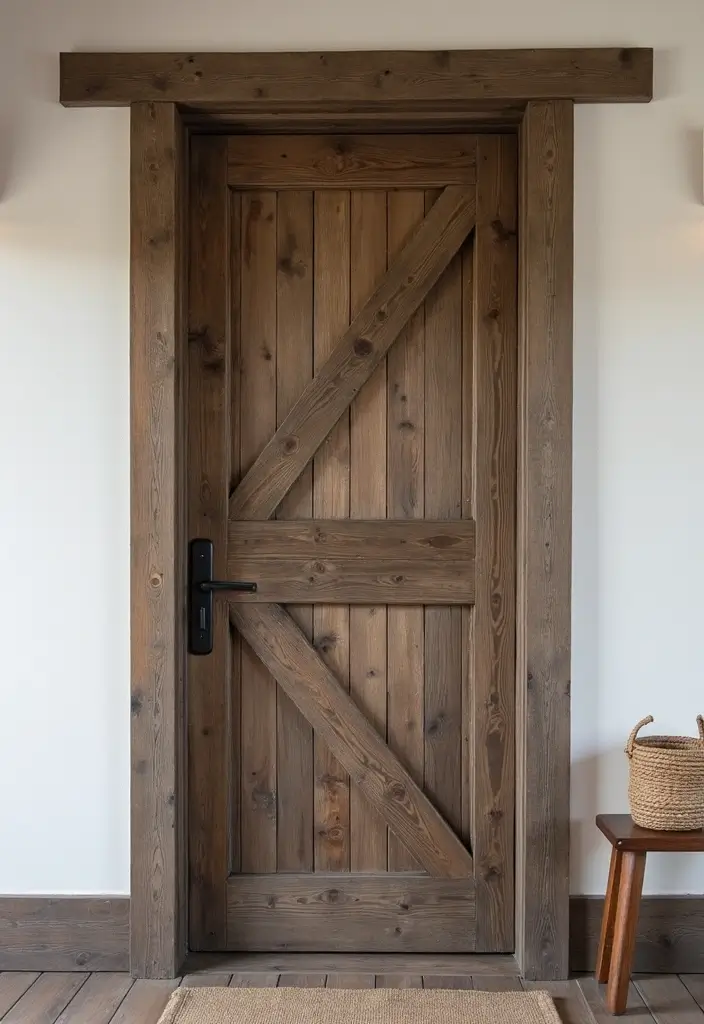 25 Funky Wall Paint Ideas That Add Personality to Your Room - 22. Rustic Barn Door Style