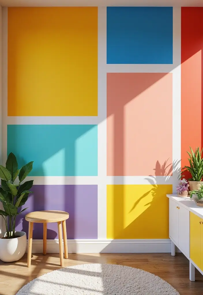 25 Funky Wall Paint Ideas That Add Personality to Your Room - 6. Color Block Bliss