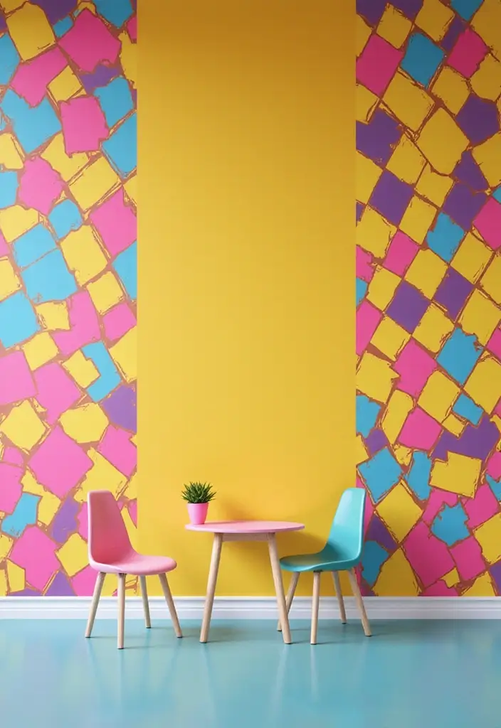 25 Funky Wall Paint Ideas That Add Personality to Your Room - 9. Funky Checkerboard