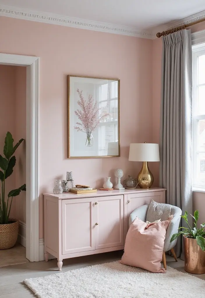 25 Gorgeous Bloxburg Color Schemes Exterior House Ideas - 10. Blush and Grey Balance