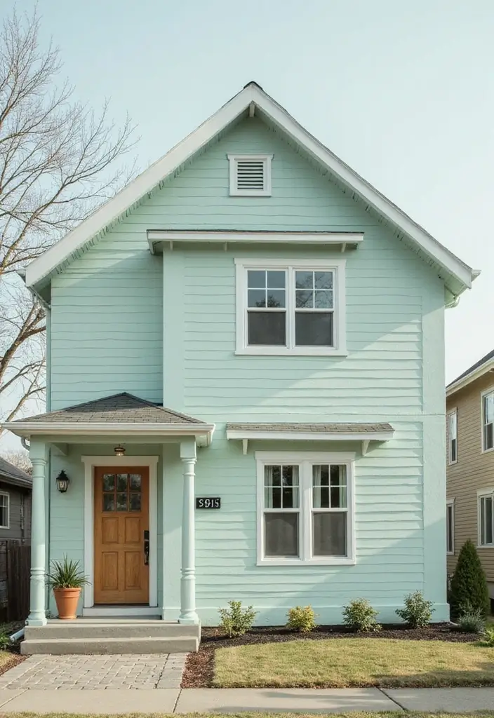 25 Gorgeous Bloxburg Color Schemes Exterior House Ideas - 13. Minty Fresh Vibes
