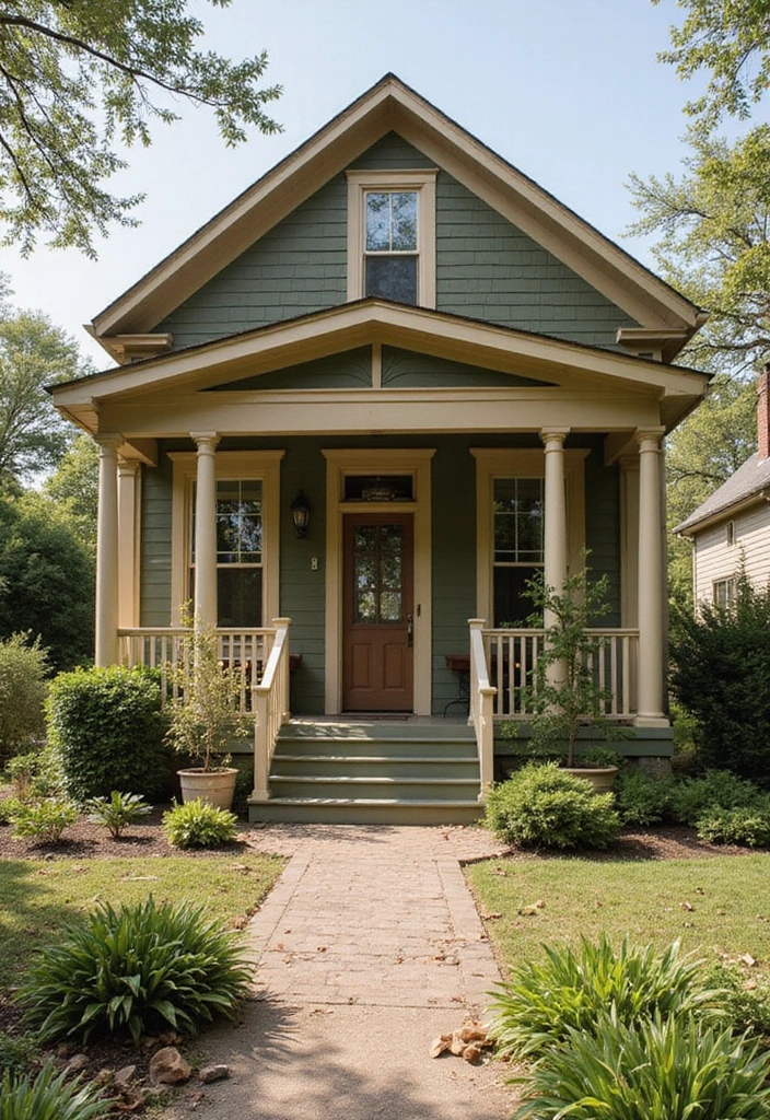 25 Gorgeous Bloxburg Color Schemes Exterior House Ideas - 19. Classic Olive Green