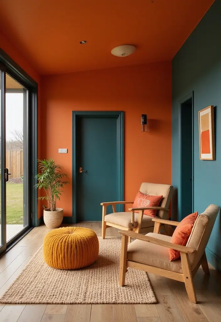 25 Gorgeous Bloxburg Color Schemes Exterior House Ideas - 21. Burnt Orange and Dark Teal