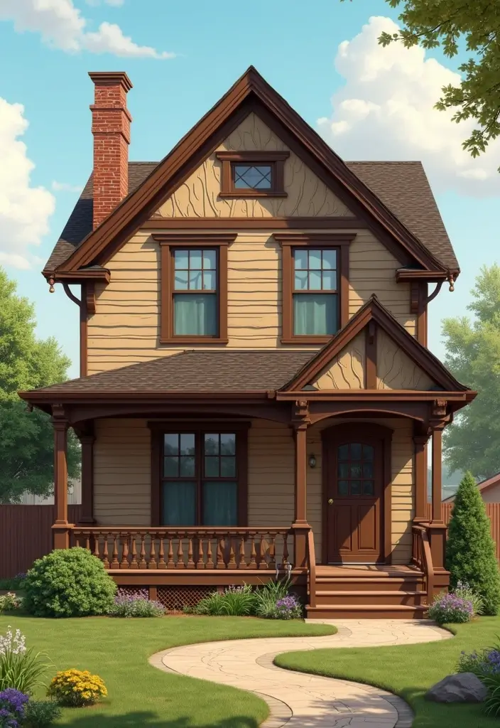 25 Gorgeous Bloxburg Color Schemes Exterior House Ideas - 22. Chocolate and Cream