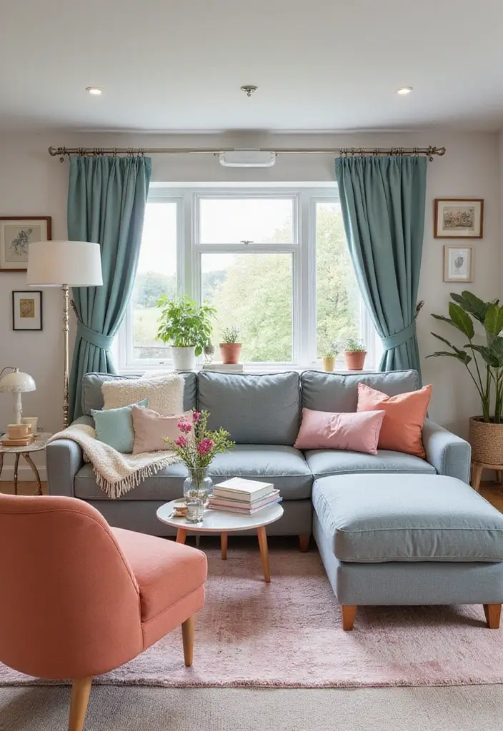 25 Ideas de Salas Color Gris Decoracion Hermosa - 19. Estilo Retro con Muebles Grises