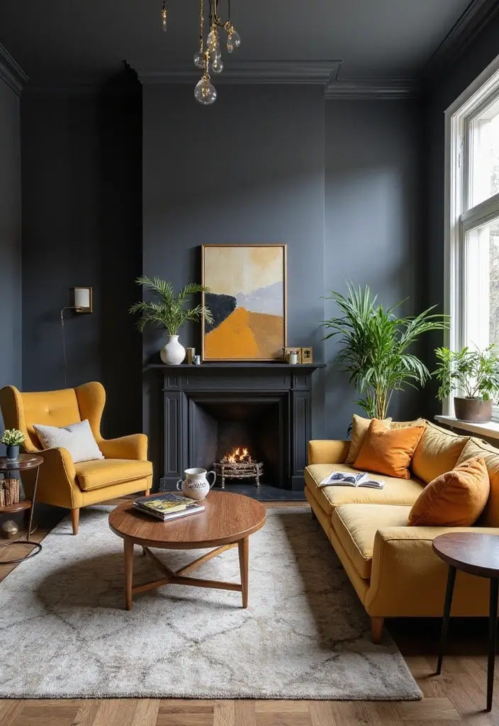 25 Neutral Paint Colors for Living Room That Never Go Out of Style 22 25 Neutral Paint Colors for Living Room That Never Go Out of Style - 22. Charcoal Gray