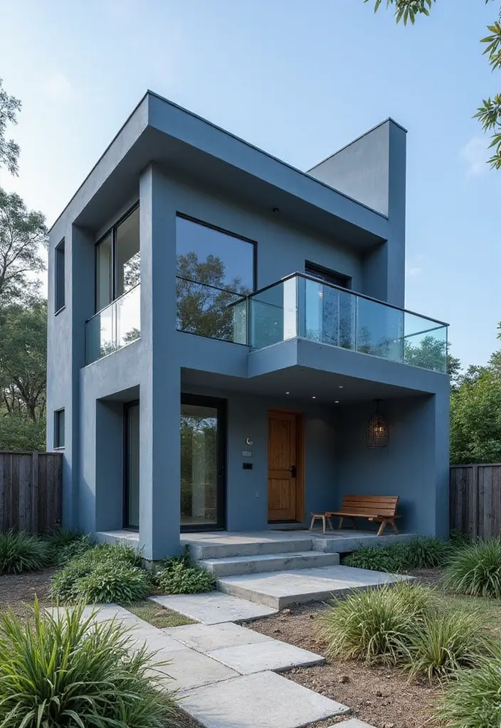 25 Perfect Exterior Paint Colors for House Indian Style Homes 23 25 Perfect Exterior Paint Colors for House Indian Style Homes - 23. Cool Steel Blue