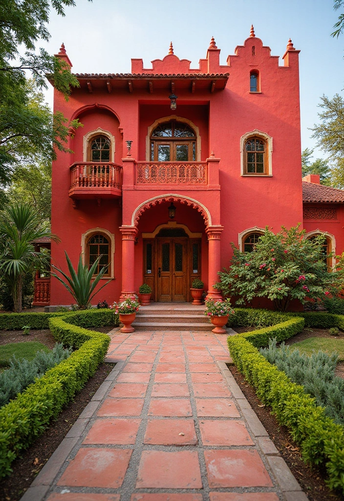 25 Perfect Exterior Paint Colors for House Indian Style Homes 25 25 Perfect Exterior Paint Colors for House Indian Style Homes - 25. Bright Candy Apple Red