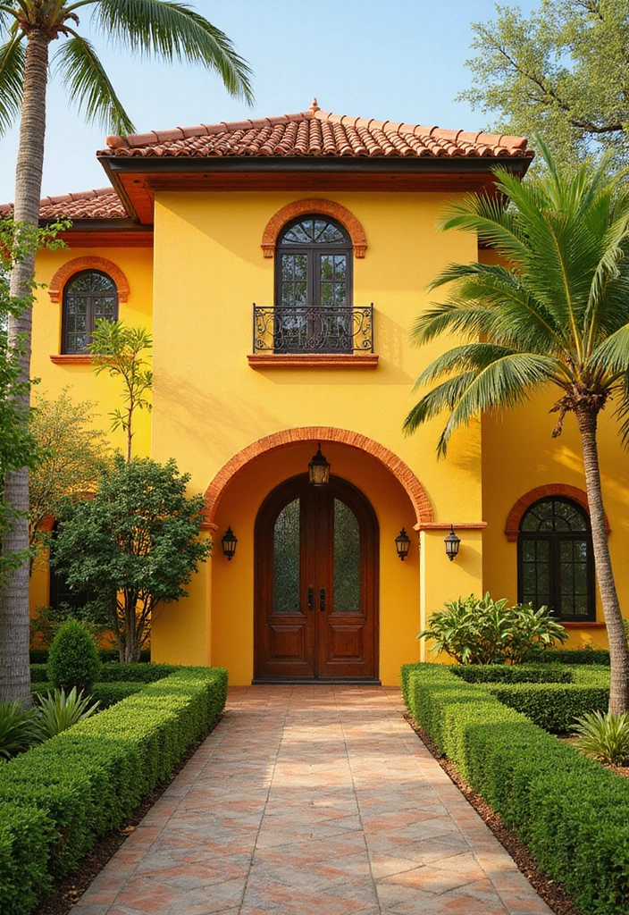 25 Perfect Exterior Paint Colors for House Indian Style Homes 3 25 Perfect Exterior Paint Colors for House Indian Style Homes - 3. Sun-kissed Yellow