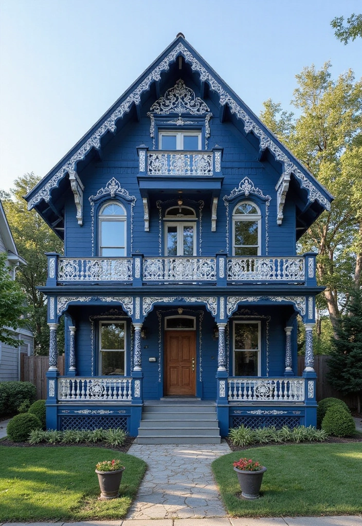 25 Perfect Exterior Paint Colors for House Indian Style Homes 5 25 Perfect Exterior Paint Colors for House Indian Style Homes - 5. Rich Indigo