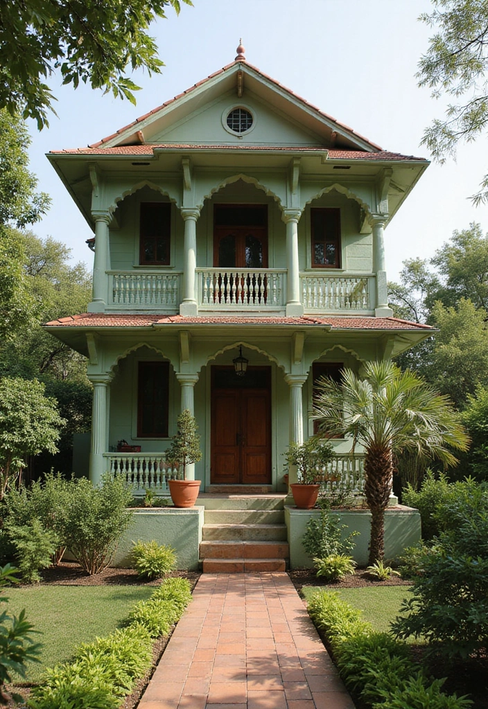 25 Perfect Exterior Paint Colors for House Indian Style Homes 7 25 Perfect Exterior Paint Colors for House Indian Style Homes - 7. Earthy Sage