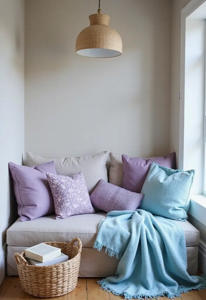 25 Sky Blue Color Combinations That Feel Fresh & Modern - 14. Sky Blue with Lavender