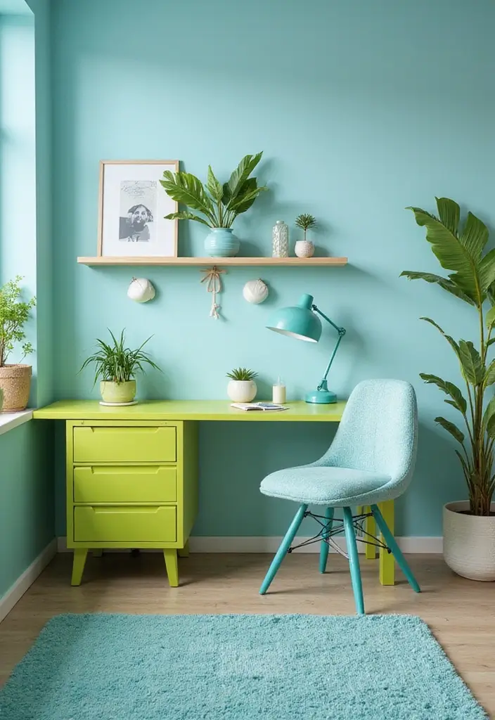 25 Sky Blue Color Combinations That Feel Fresh & Modern - 21. Sky Blue with Fresh Lime Green