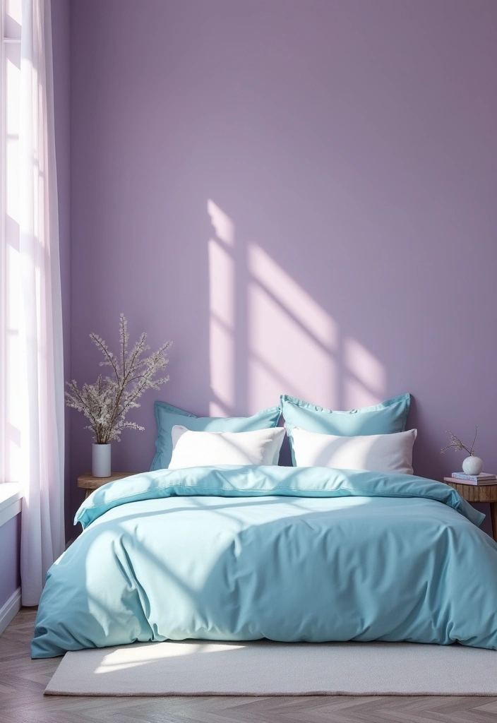 25 Sky Blue Color Combinations That Feel Fresh & Modern - 8. Sky Blue with Lilac