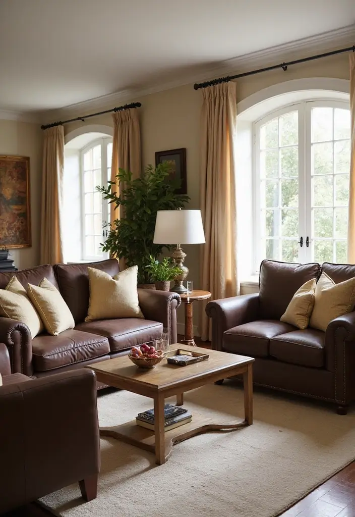 25 Stunning Color Combinations for Living Room Decor - 14. Chocolate Brown and Soft Beige