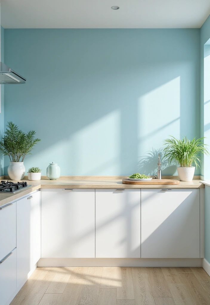 25 Trending Paint Ideas for Kitchen Walls That Brighten Your Home 23 25 Trending Paint Ideas for Kitchen Walls That Brighten Your Home - 23. Tranquil Sky Blue