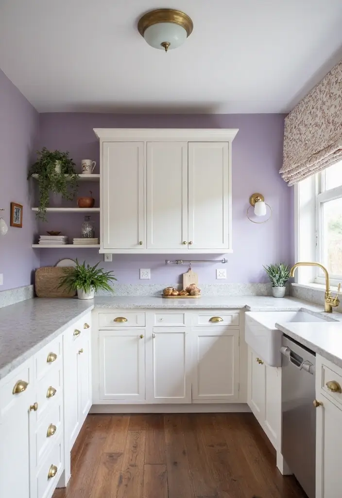 25 Trending Paint Ideas for Kitchen Walls That Brighten Your Home 4 25 Trending Paint Ideas for Kitchen Walls That Brighten Your Home - 4. Soft Lilac