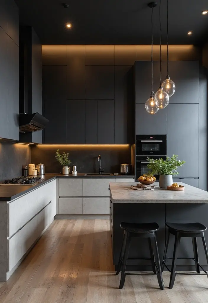 25 Trending Paint Ideas for Kitchen Walls That Brighten Your Home 9 25 Trending Paint Ideas for Kitchen Walls That Brighten Your Home - 9. Deep Charcoal