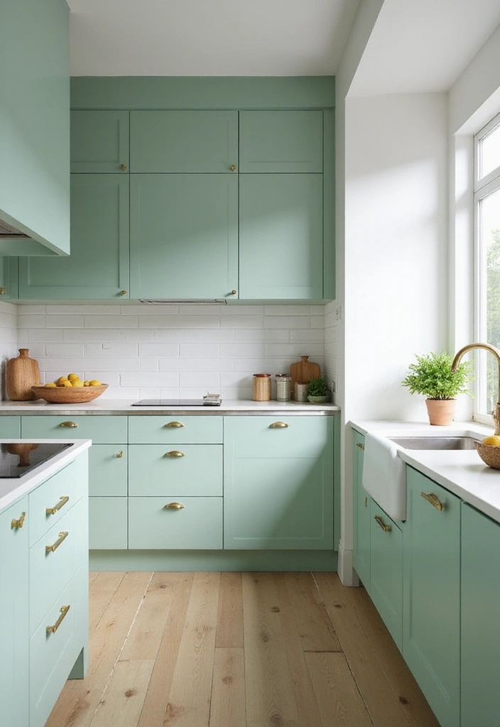 25 Two Tone Wall Paint Ideas That Look Elegant & Stylish - 20. Mint Green and White