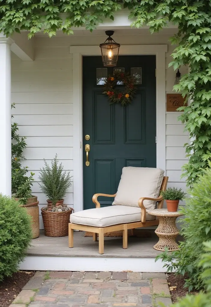 30 Small Front Porch Ideas That Maximize Every Inch - 30. Create a Relaxation Corner