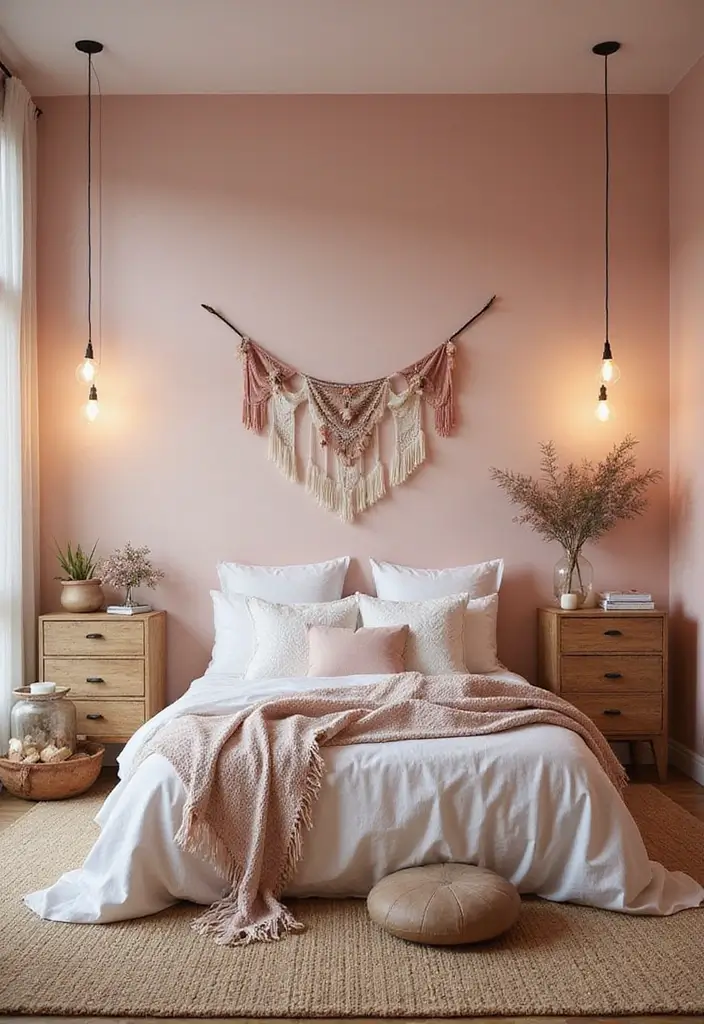 30 Bedroom Paint Ideas Accent Wall That Elevate Style - 3. Soft Blush Pink