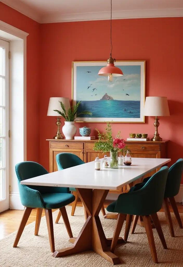 30 Best Dining Room Paint Colors for Elegant & Modern Interiors - 18. Coral Reef