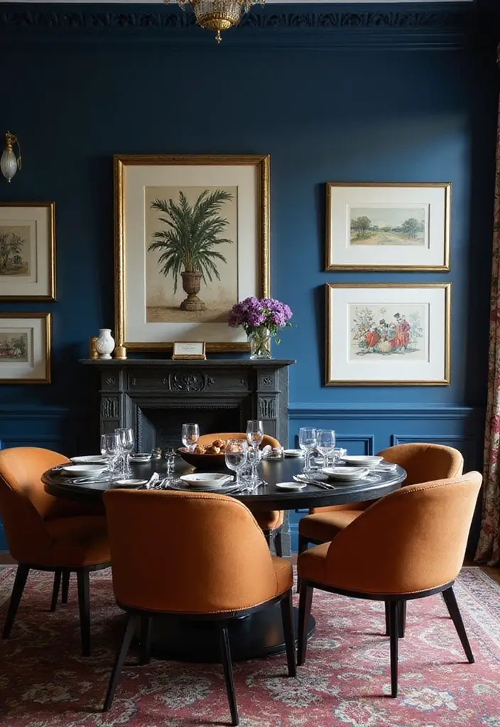 30 Best Dining Room Paint Colors for Elegant & Modern Interiors - 19. Navy Blue