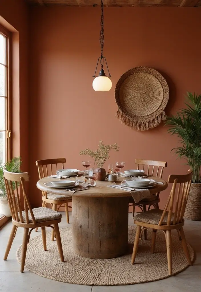 30 Best Dining Room Paint Colors for Elegant & Modern Interiors - 2. Earthy Terracotta