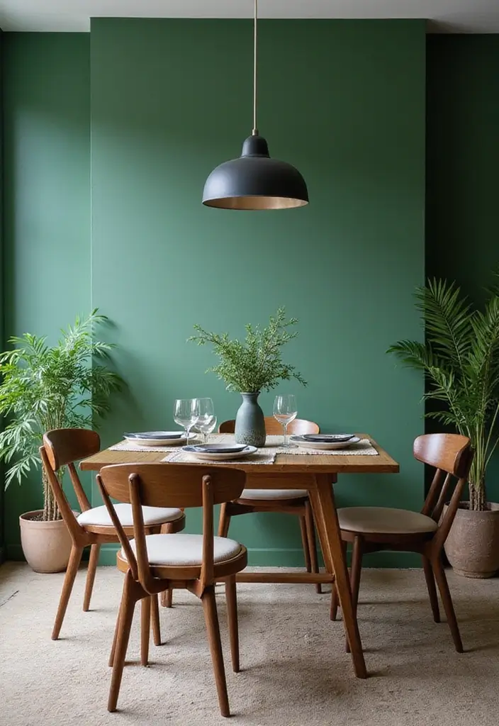 30 Best Dining Room Paint Colors for Elegant & Modern Interiors - 22. Lush Fern Green