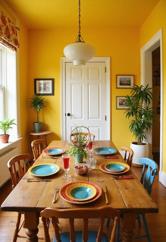 30 Best Dining Room Paint Colors for Elegant & Modern Interiors - 28. Bright Yellow