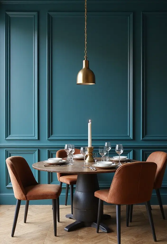 30 Best Dining Room Paint Colors for Elegant & Modern Interiors - 3. Deep Ocean Blue