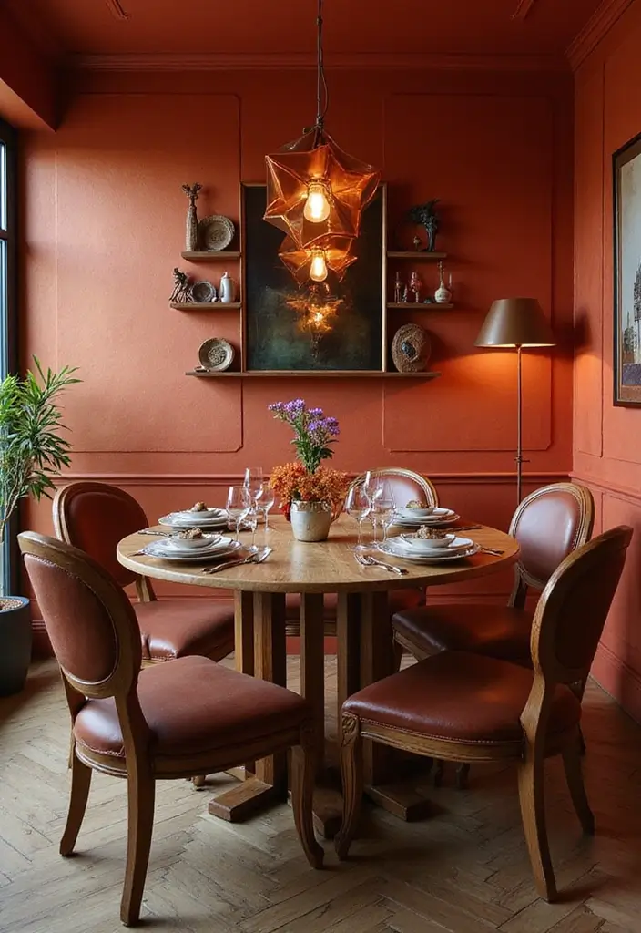 30 Best Dining Room Paint Colors for Elegant & Modern Interiors - 30. Copper Red