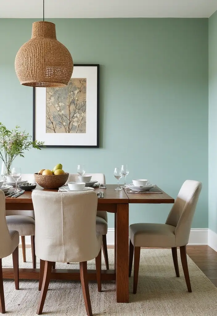 30 Best Dining Room Paint Colors for Elegant & Modern Interiors - 8. Seafoam Green
