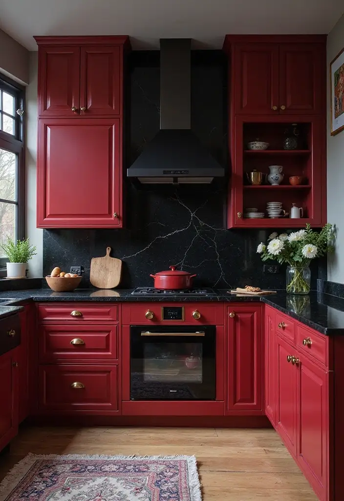 30 Black Countertops Kitchen Color Schemes That Look Chic - 2. Bold Jewel Tones