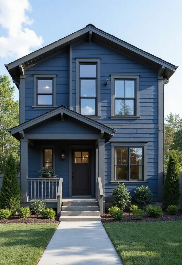 30 Bloxburg House Color Schemes to Inspire Your Build 10 30 Bloxburg House Color Schemes to Inspire Your Build - 10. Navy Blue and Gray