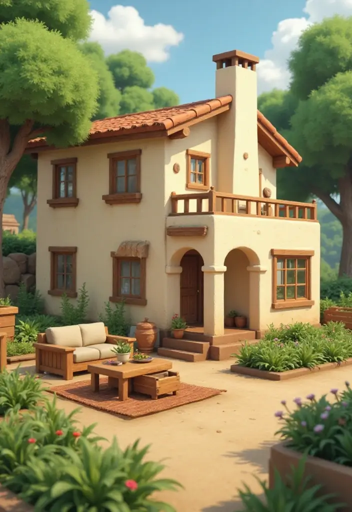 30 Bloxburg House Color Schemes to Inspire Your Build 11 30 Bloxburg House Color Schemes to Inspire Your Build - 11. Cream and Olive Green