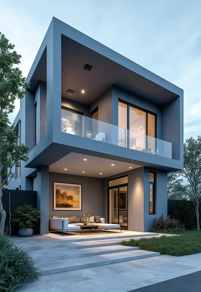 30 Bloxburg House Color Schemes to Inspire Your Build 18 30 Bloxburg House Color Schemes to Inspire Your Build - 18. Steel Blue and White