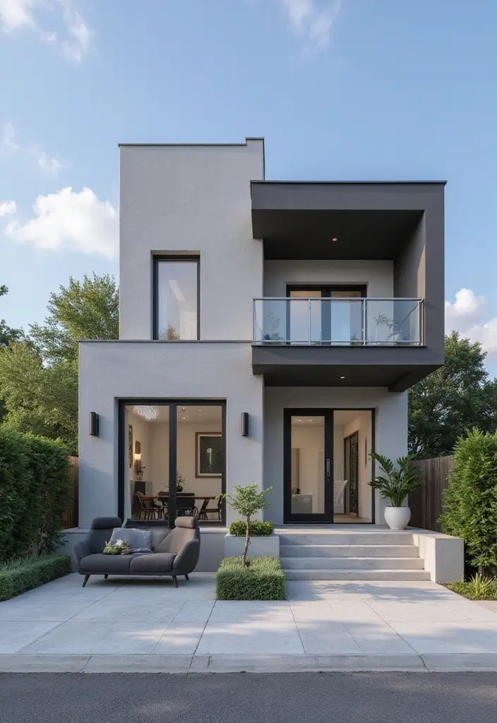 30 Bloxburg House Color Schemes to Inspire Your Build 25 30 Bloxburg House Color Schemes to Inspire Your Build - 25. Steel Gray and White