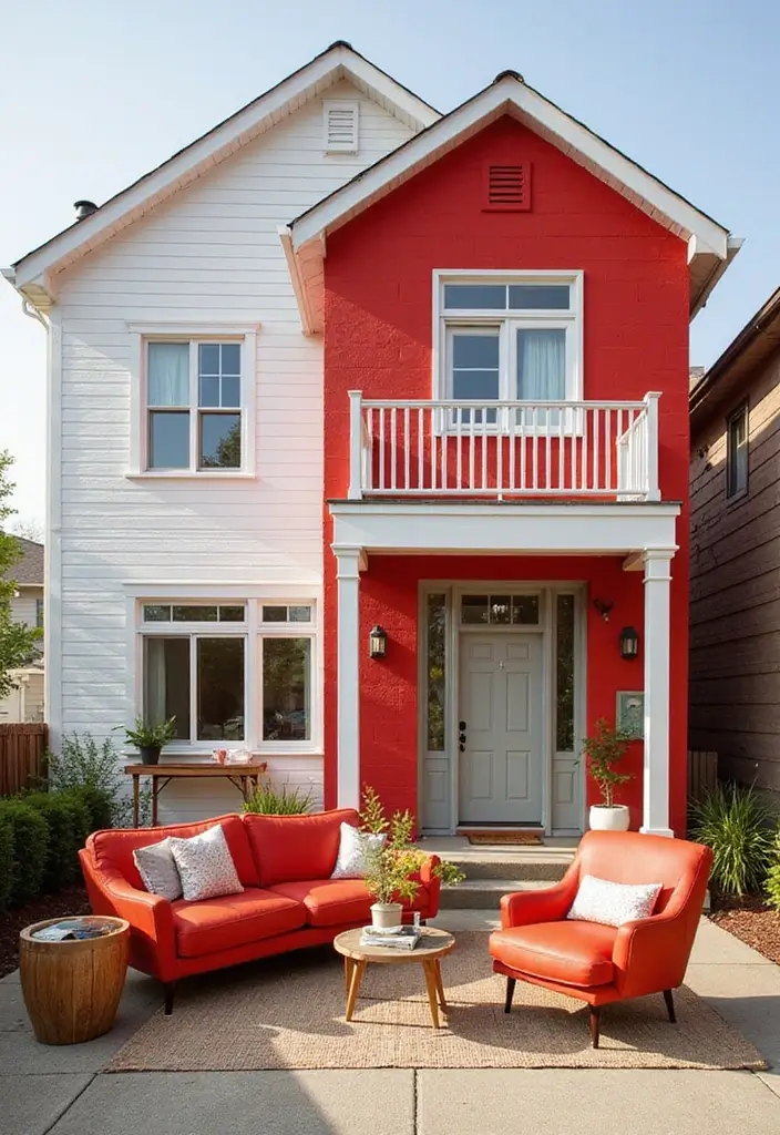 30 Bloxburg House Color Schemes to Inspire Your Build 27 30 Bloxburg House Color Schemes to Inspire Your Build - 27. Bright Red and White