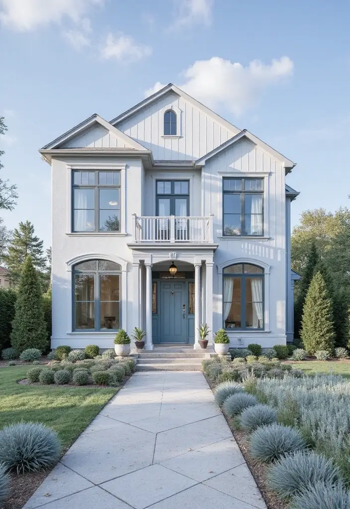 30 Bloxburg House Color Schemes to Inspire Your Build 28 30 Bloxburg House Color Schemes to Inspire Your Build - 28. Light Silver and Blue