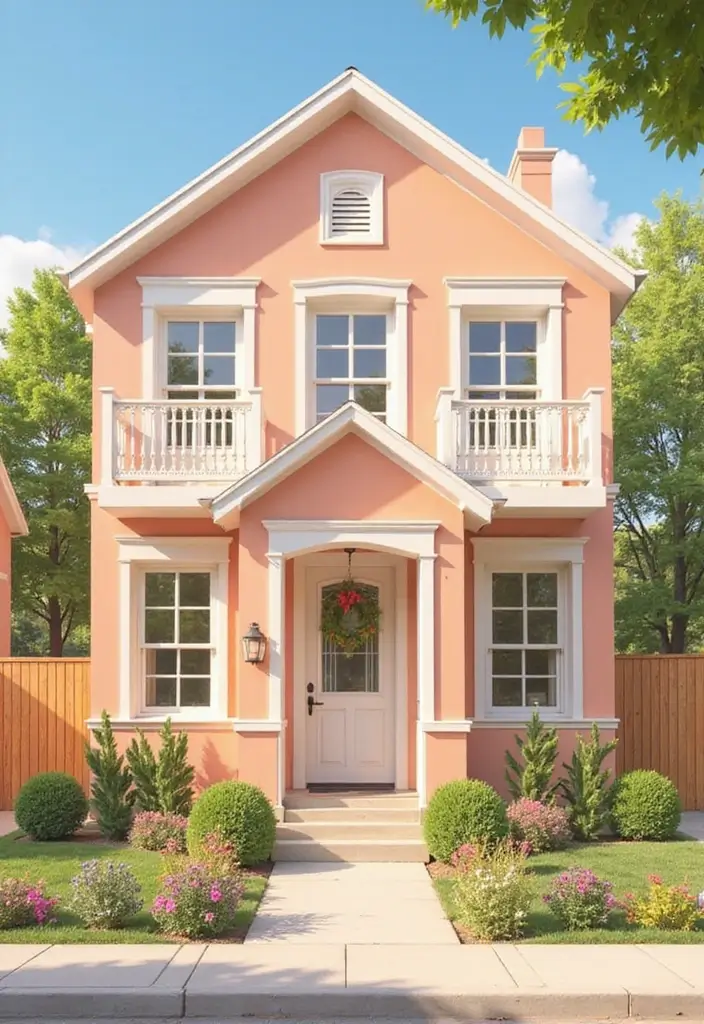 30 Bloxburg House Color Schemes to Inspire Your Build 9 30 Bloxburg House Color Schemes to Inspire Your Build - 9. Soft Peach and White