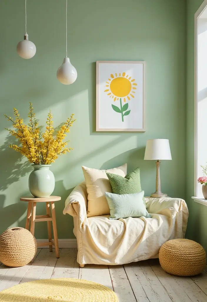 30+ Color de Pintura para Cuartos Ideas Inspiradoras - 17. Colores de Primavera: Revitalización y Renacimiento