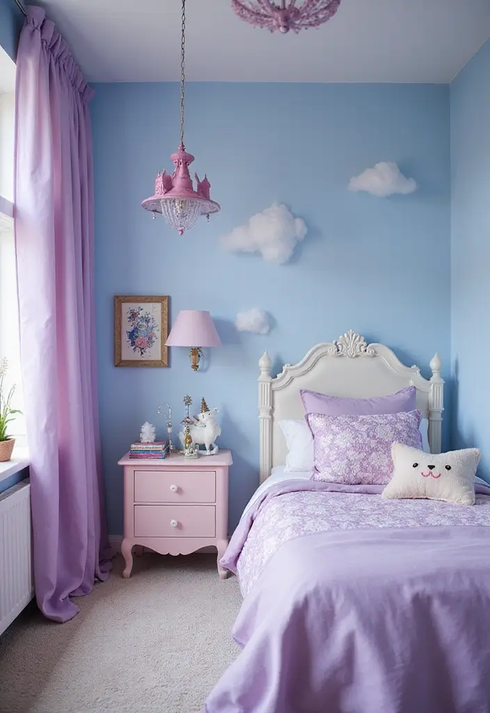 30+ Color de Pintura para Cuartos Ideas Inspiradoras - 21. Colores de Fantasía: Un Mundo Mágico